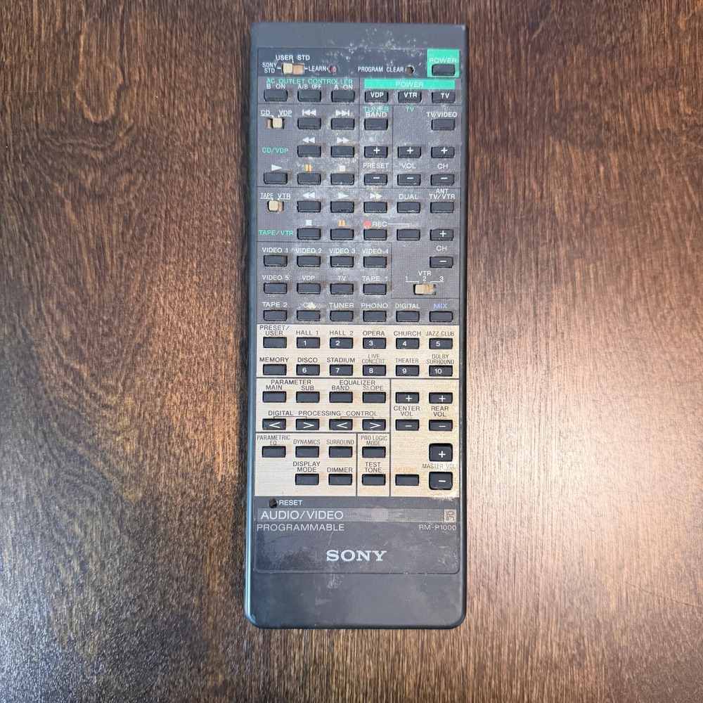 Sony RM-P1000 Programmable Audio Video Remote Control Vintage Home Theater